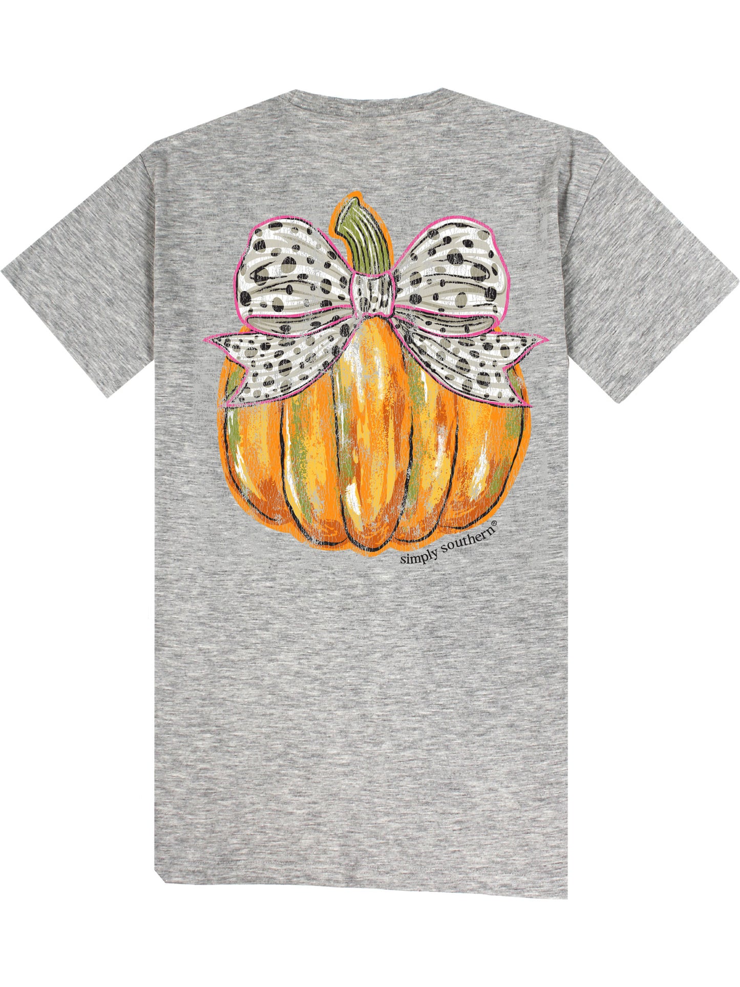 Bow Pumpkin Simply Southern T-shirt