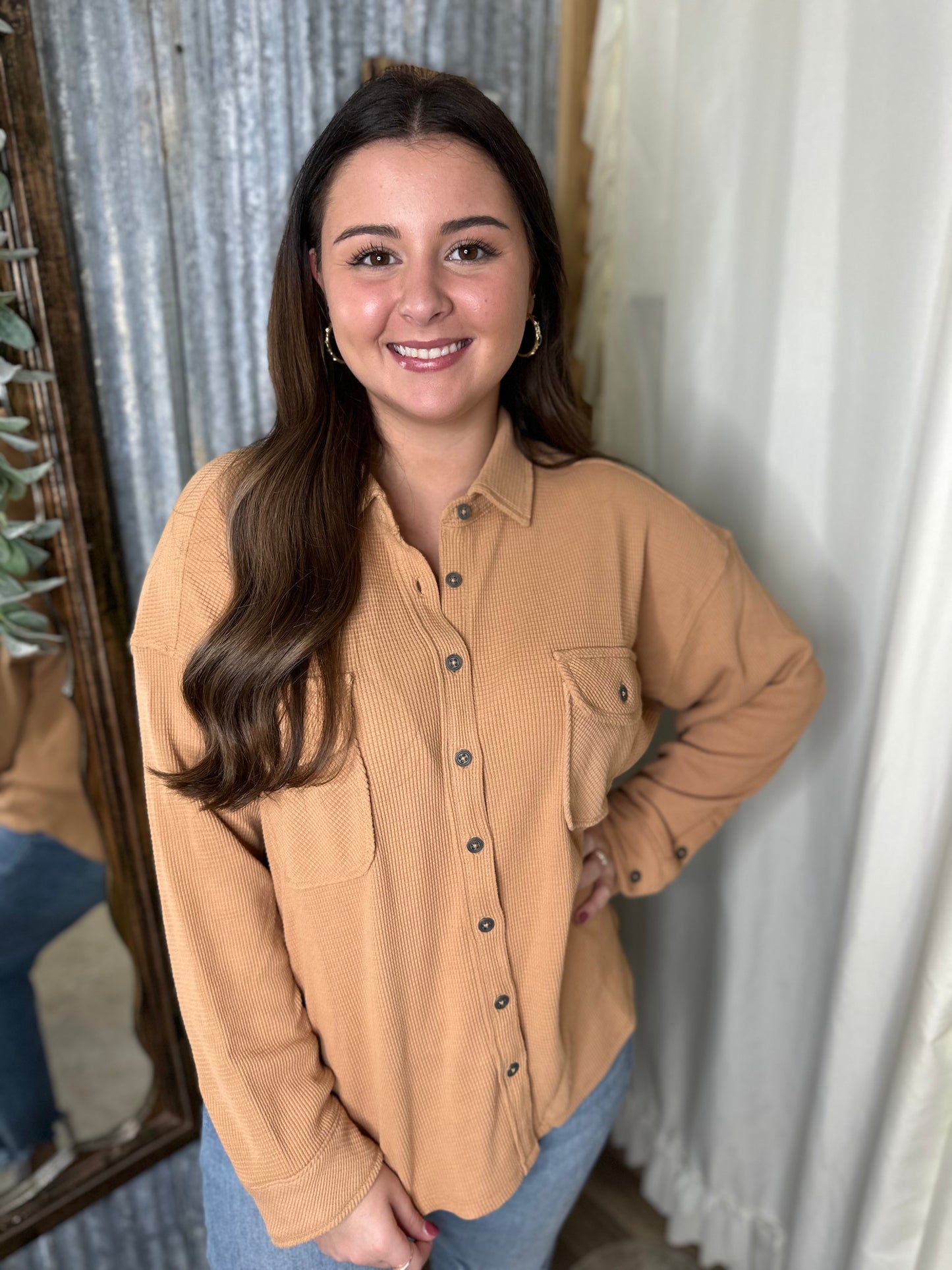 Simply Southern Waffle Shacket