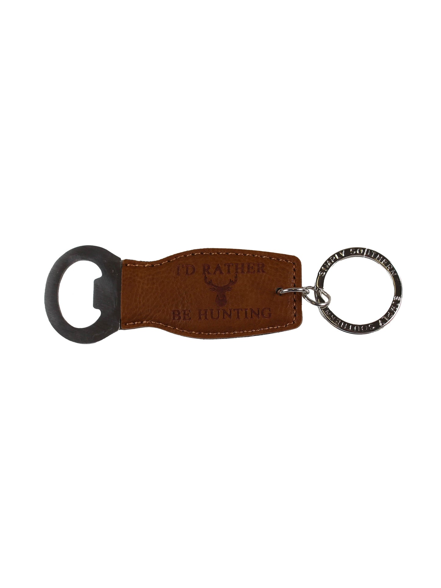 Leather Bottle Opener Keychain