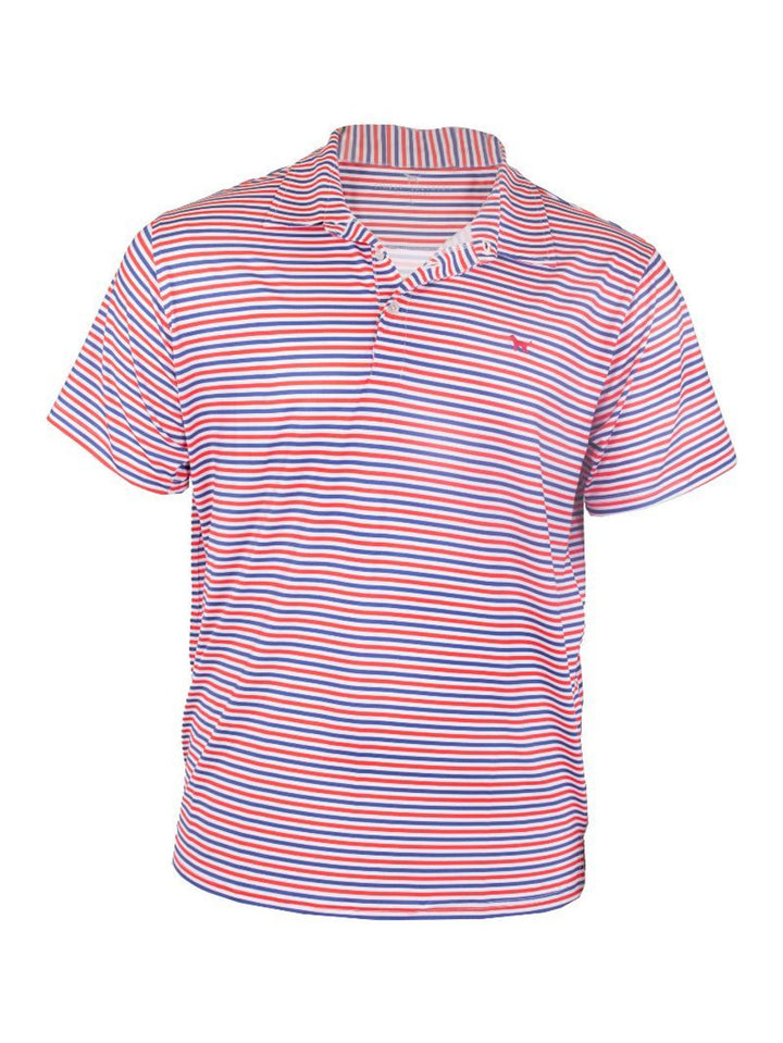 Simply Southern Men's Red Stripe Polo