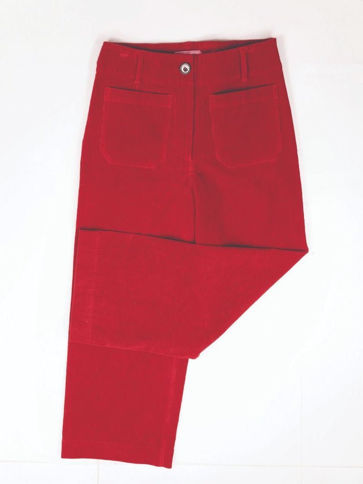 Red Corduroy Crop Pants| Simply Southern