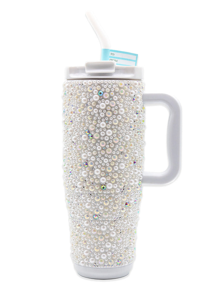 Simply Southern Dazzle tumbler | White