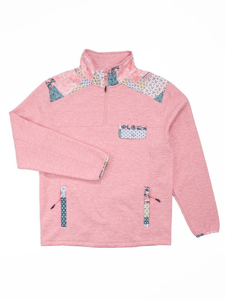 Youth- Simply Southern Quarter zip Aria Petal