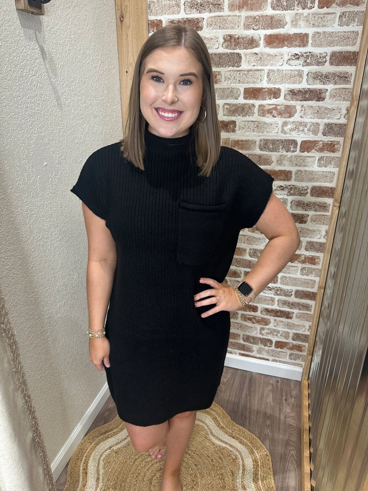 Ronnie Mock Neck Sweater Dress