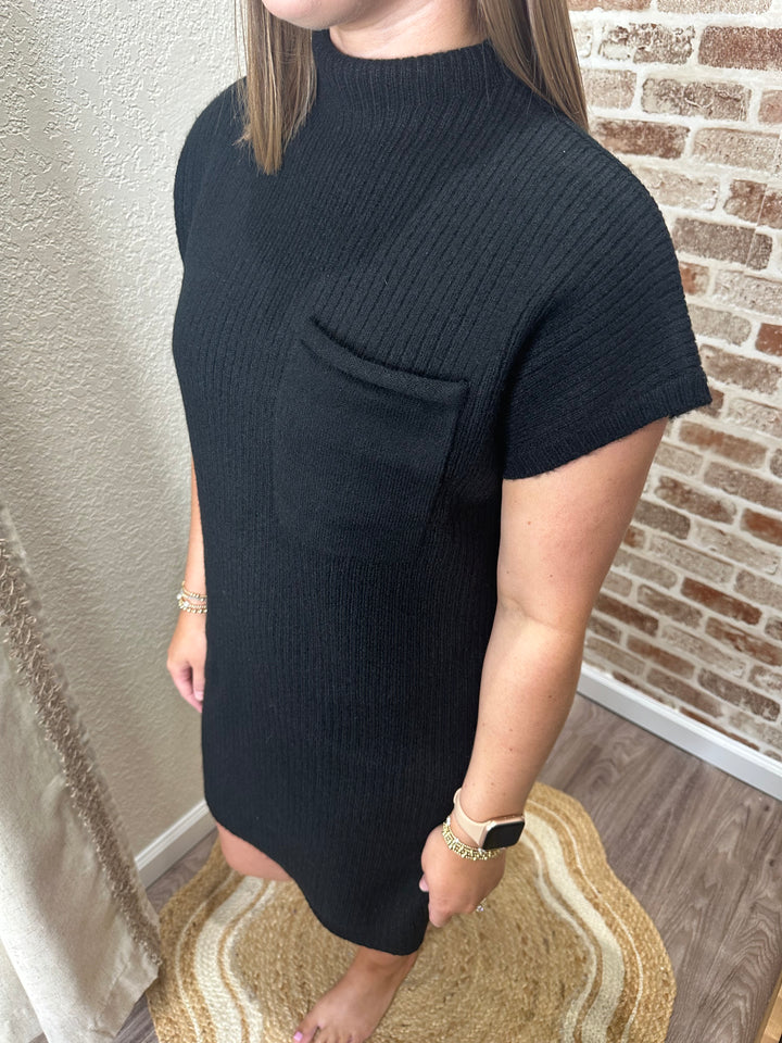 Ronnie Mock Neck Sweater Dress
