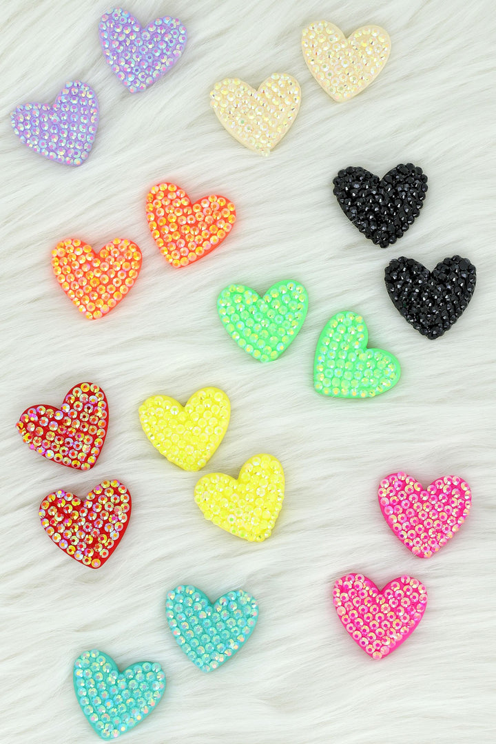 Rhinestone Heart Acrylic Earrings