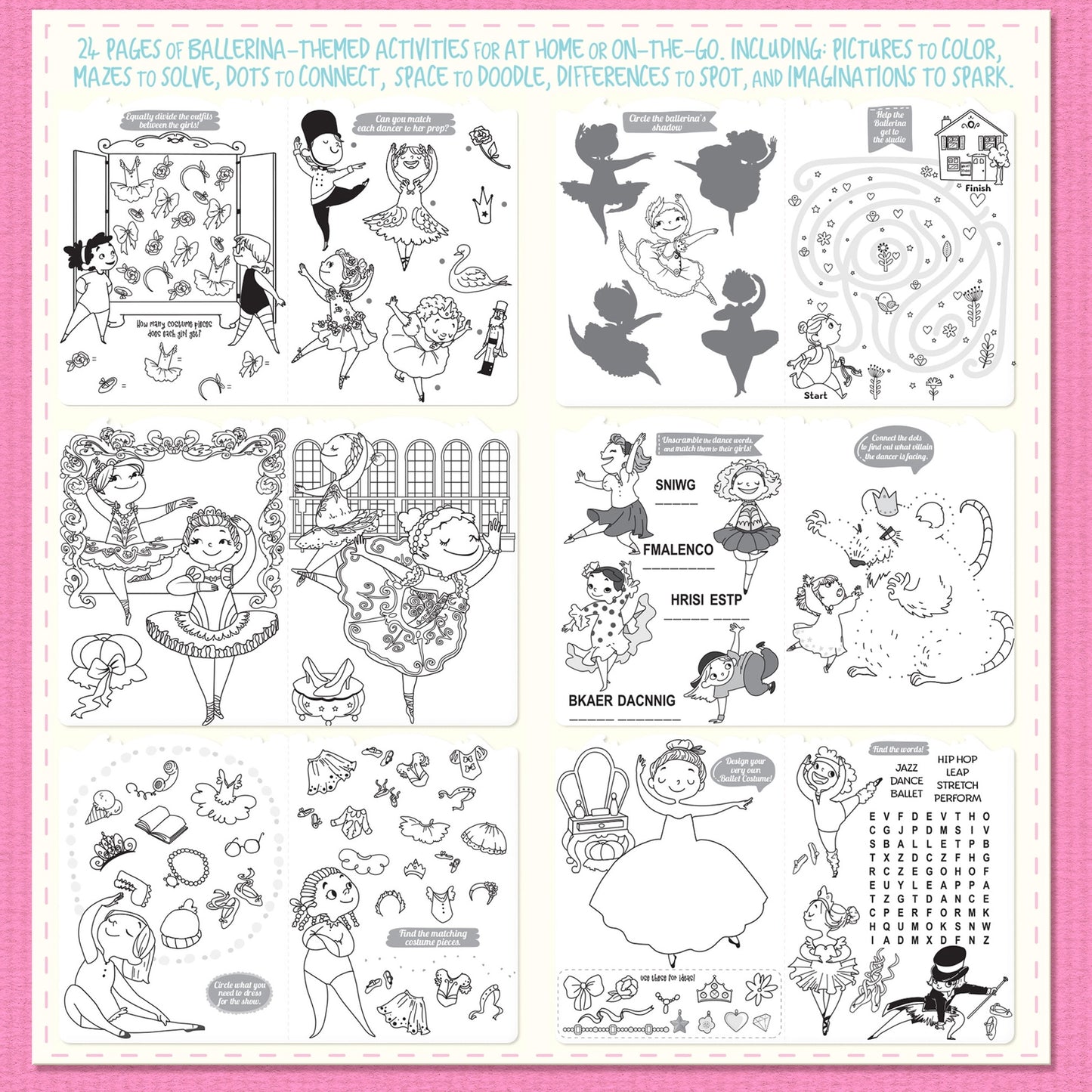 Ballet Nail Stickers and Activity Book Gift Pack