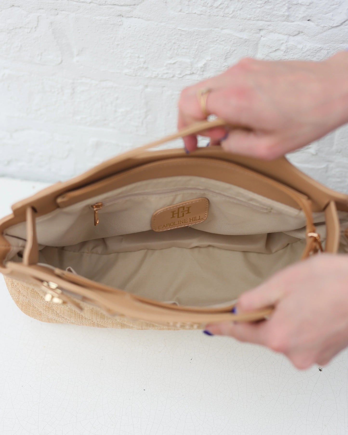 Savannah Handbag|Woven Tan