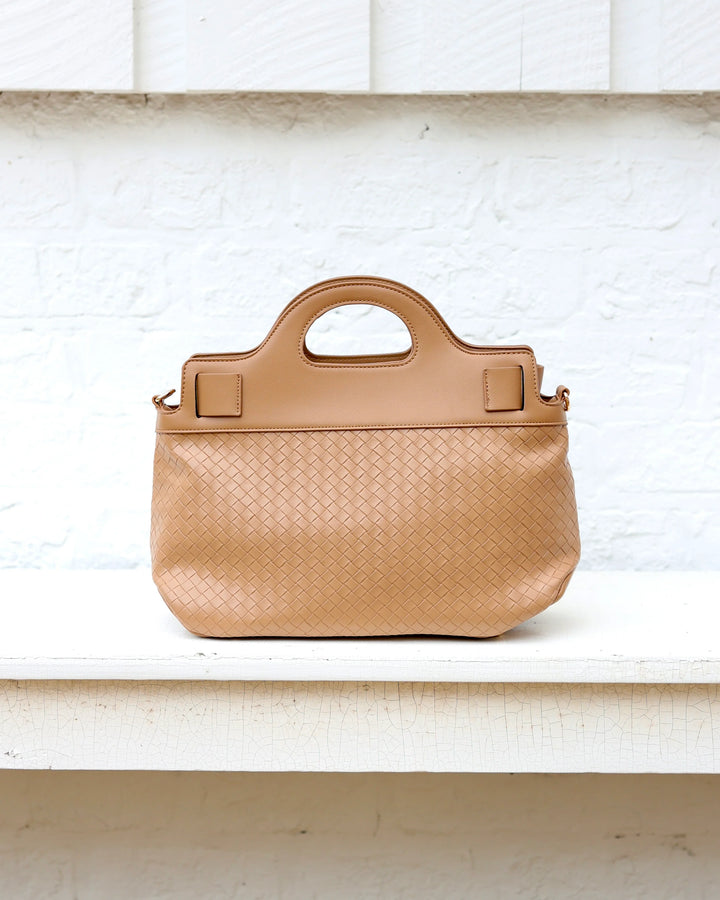 Savannah Handbag|Woven Tan