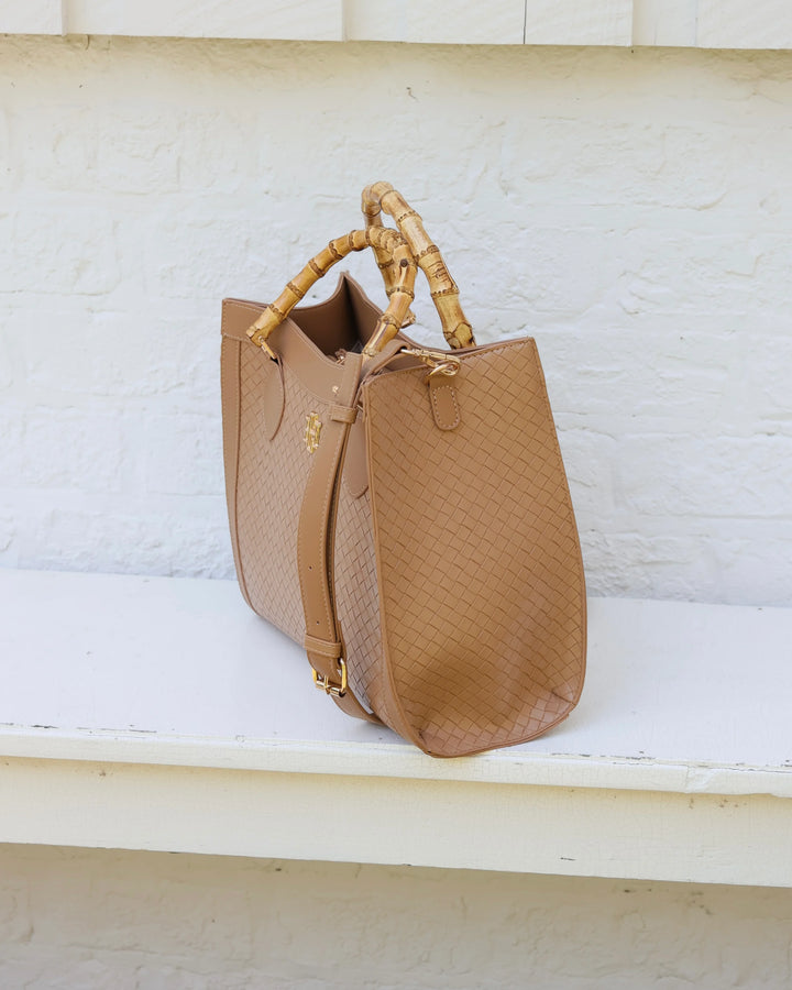 Palmer Tote|Woven Tan