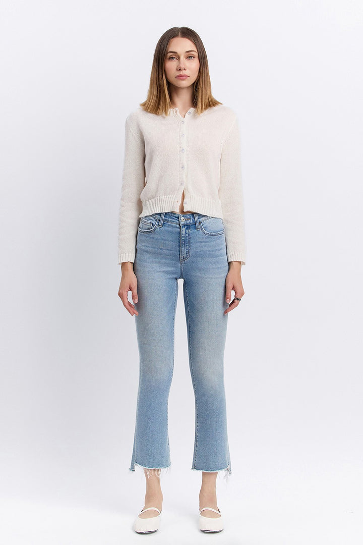 Striving High Rise Crop Flare Jeans| Vervet