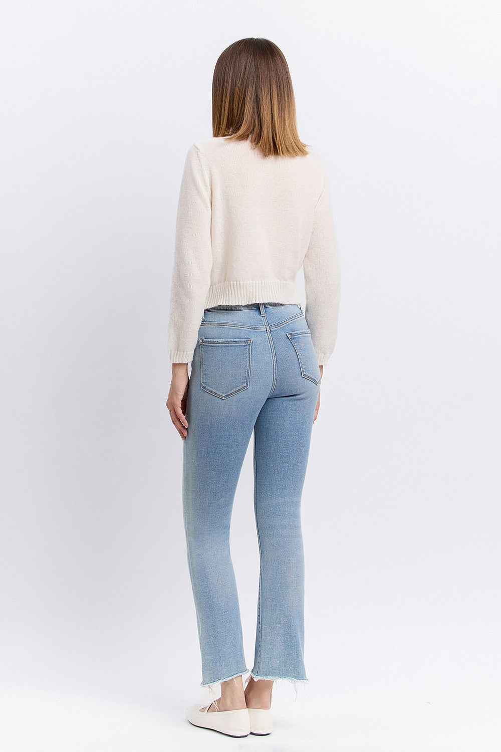 Striving High Rise Crop Flare Jeans| Vervet