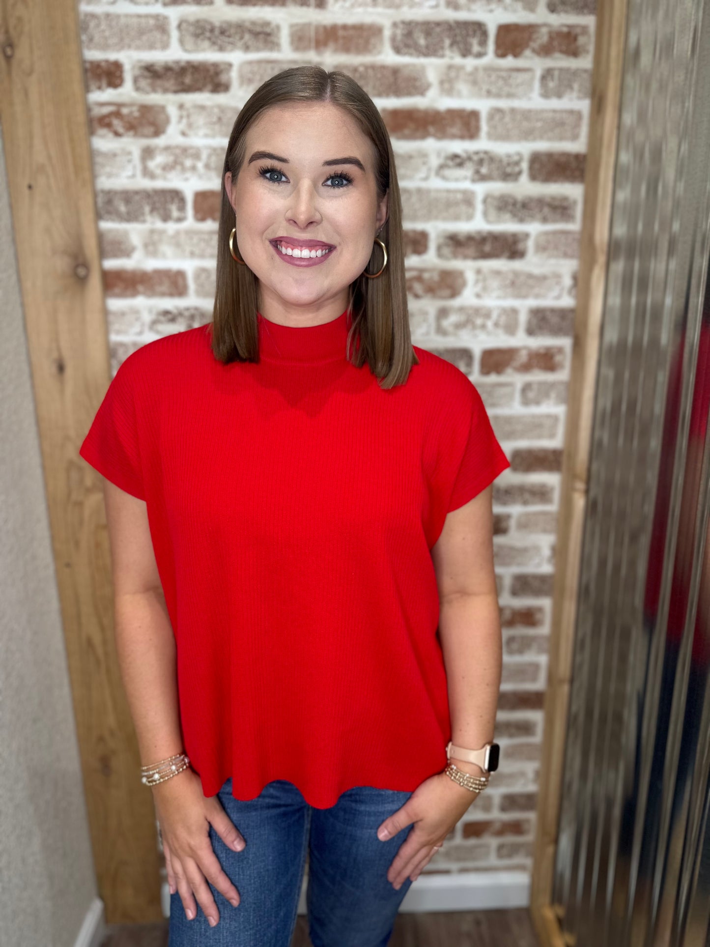 Miley Short Sleeve Sweater Top