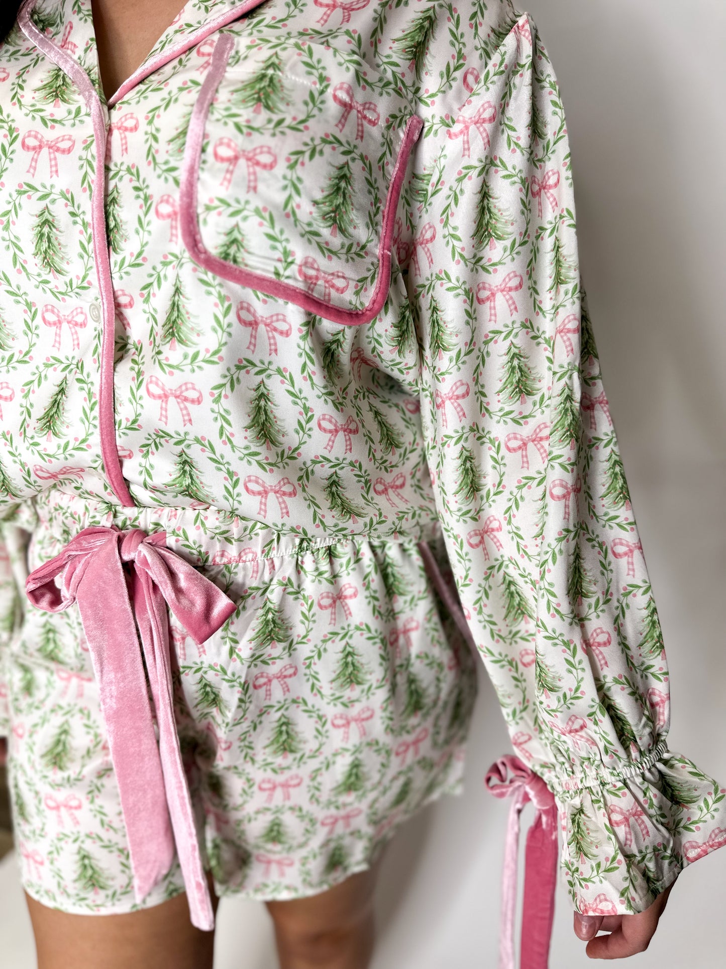 Deck The Halls Satin Pajamas