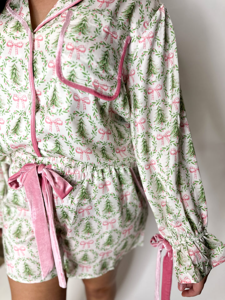 Deck The Halls Satin Pajamas