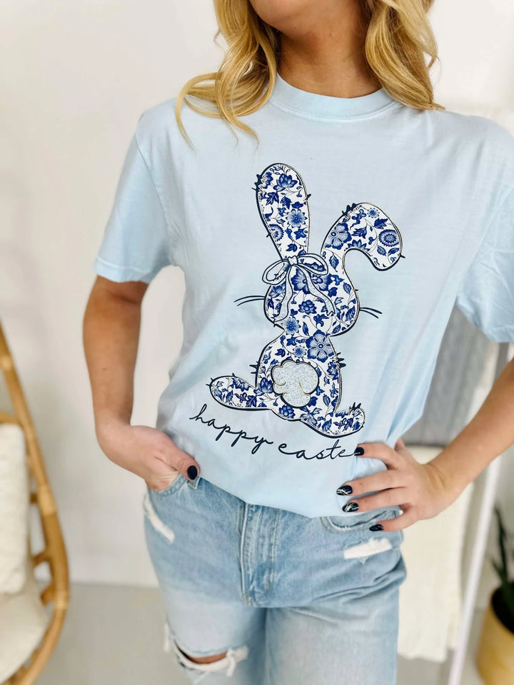 Happy Easter Chino Bunny Rabbit | Chambray