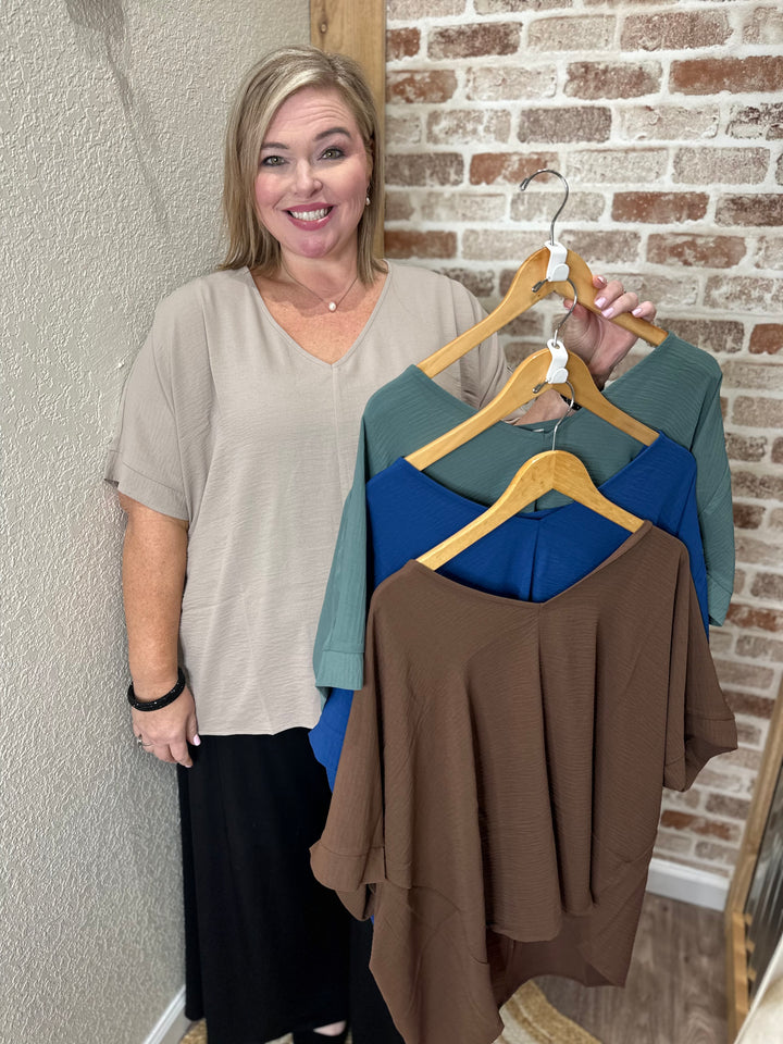 Sutton Woven Airflow Top| Curvy