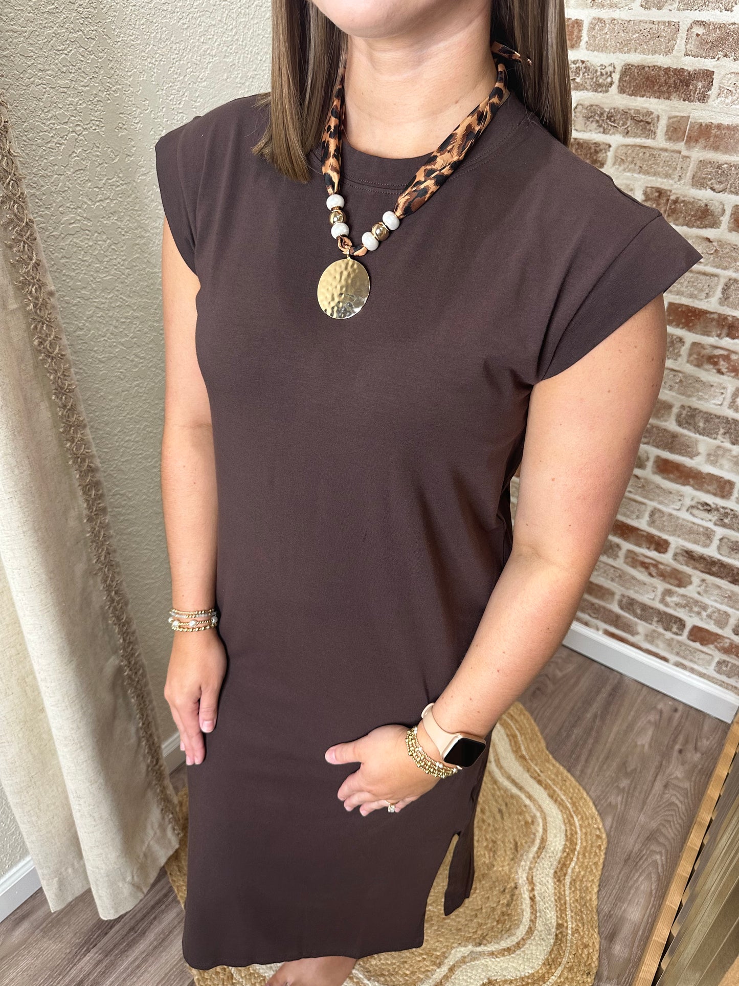 Kiara Round Neck Midi Dress