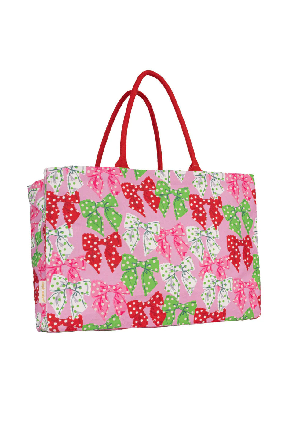 Holiday Bow Dots Tote | Simply Southern