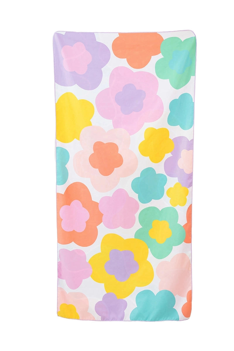 Groovy Flower Microfiber Reversible Beach Towel