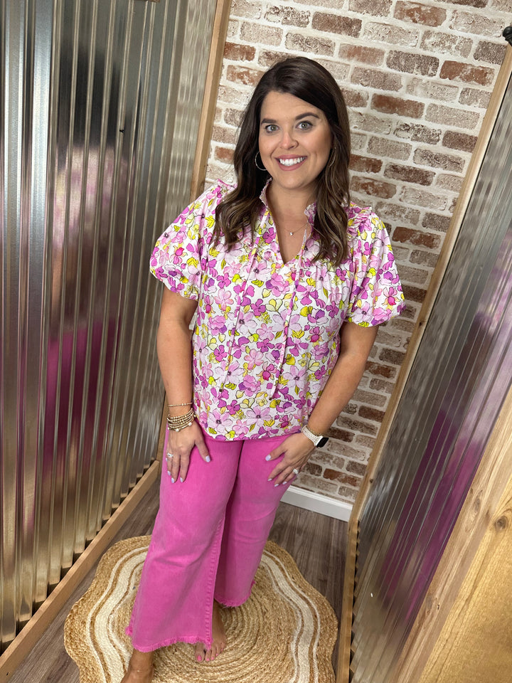 Sierra Lavender Floral Top