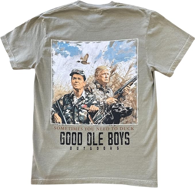 Trump Reagan & Black Lab Duck Hunting Good Ole Boys T Shirt