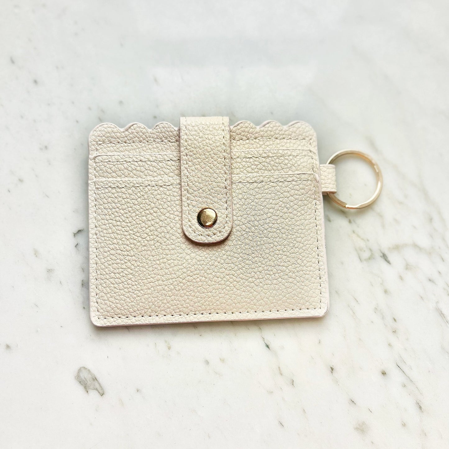 Wallets with Keyring-Cream