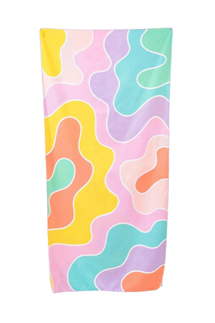 Groovy Flower Microfiber Reversible Beach Towel