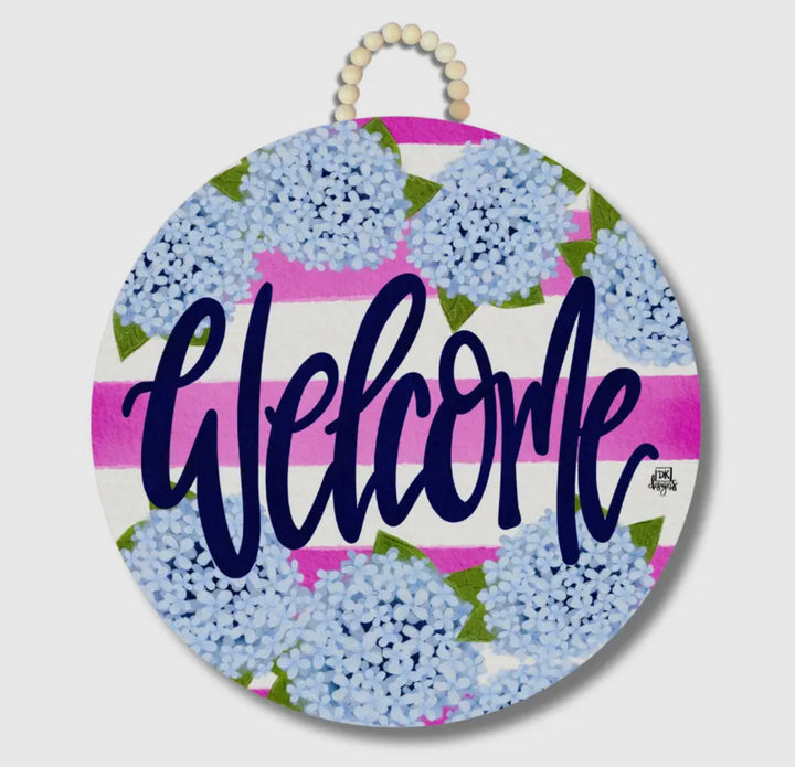 Dk Hydrangea "Welcome" Large Hanger