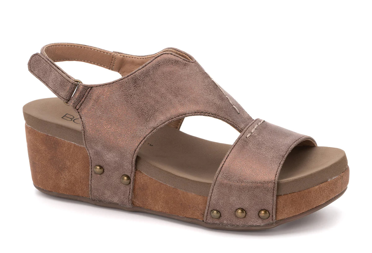 Refreshing Bronze Open Toe Wedge