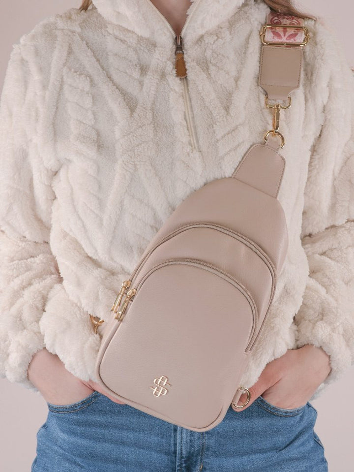 Simply Southern Leather Sling - Almond