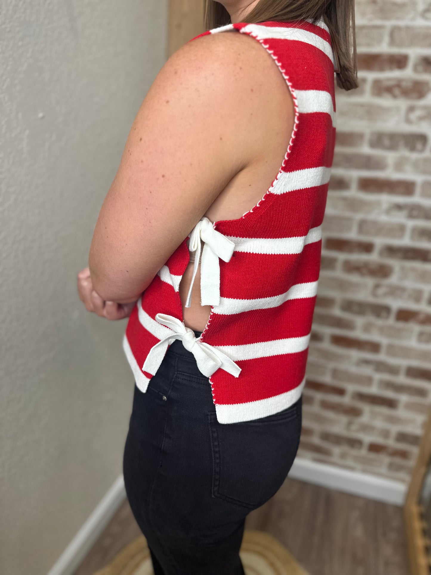 Reagan Side Tie Sweater Top