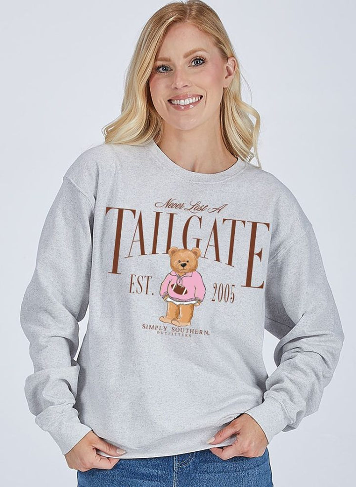 Simply Southern Never Lost a Tailgate Crewneck