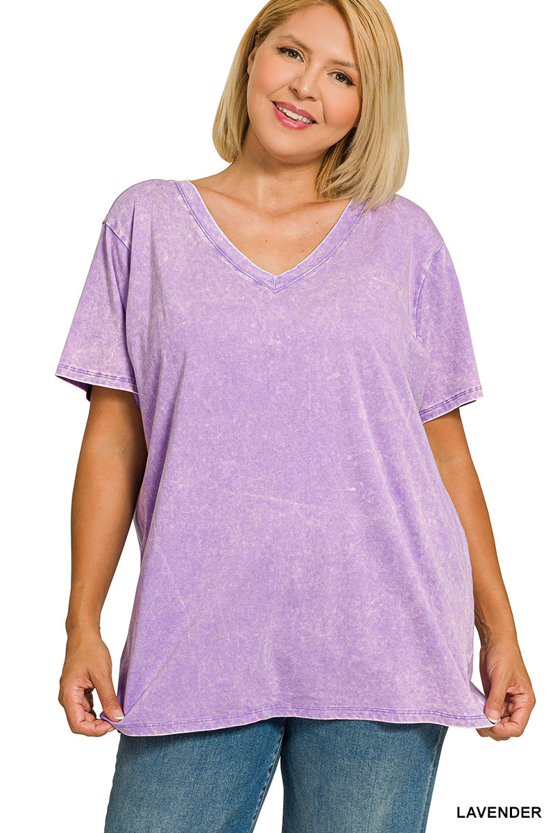 Curvy Chasing Comfort Tee|Lavender