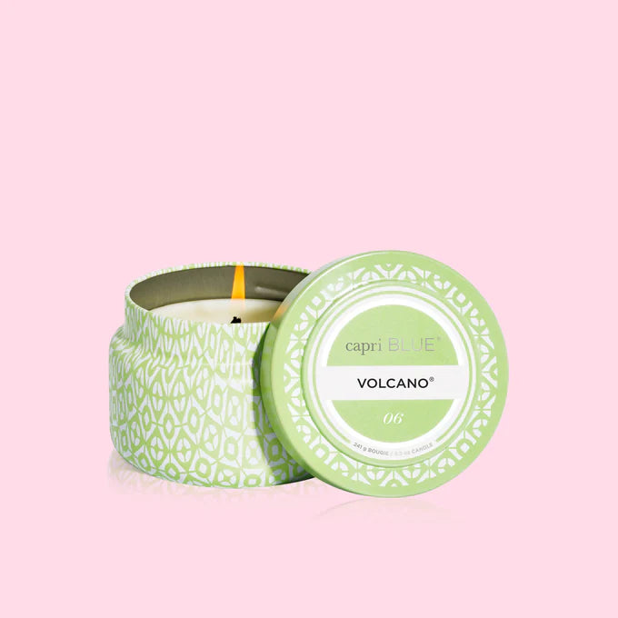 Volcano Iced Matcha Printed Travel Tin Candle, 8.5 oz
