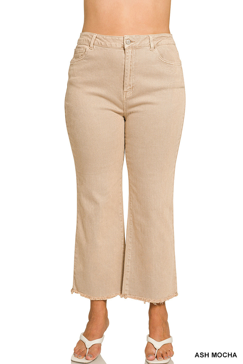 Curvy Sadie Acid Washed Jeans| Ash Mocha