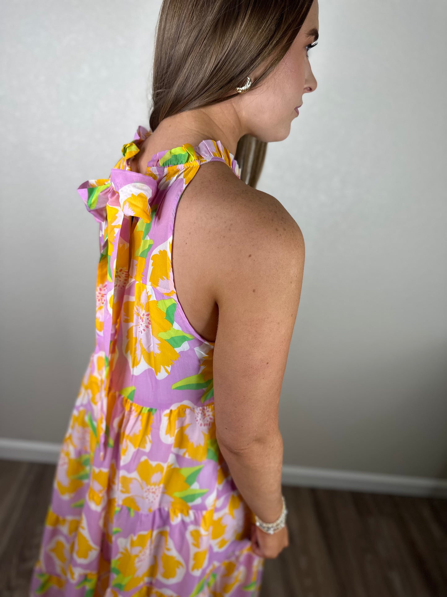 Sea Flower Dress-Pink