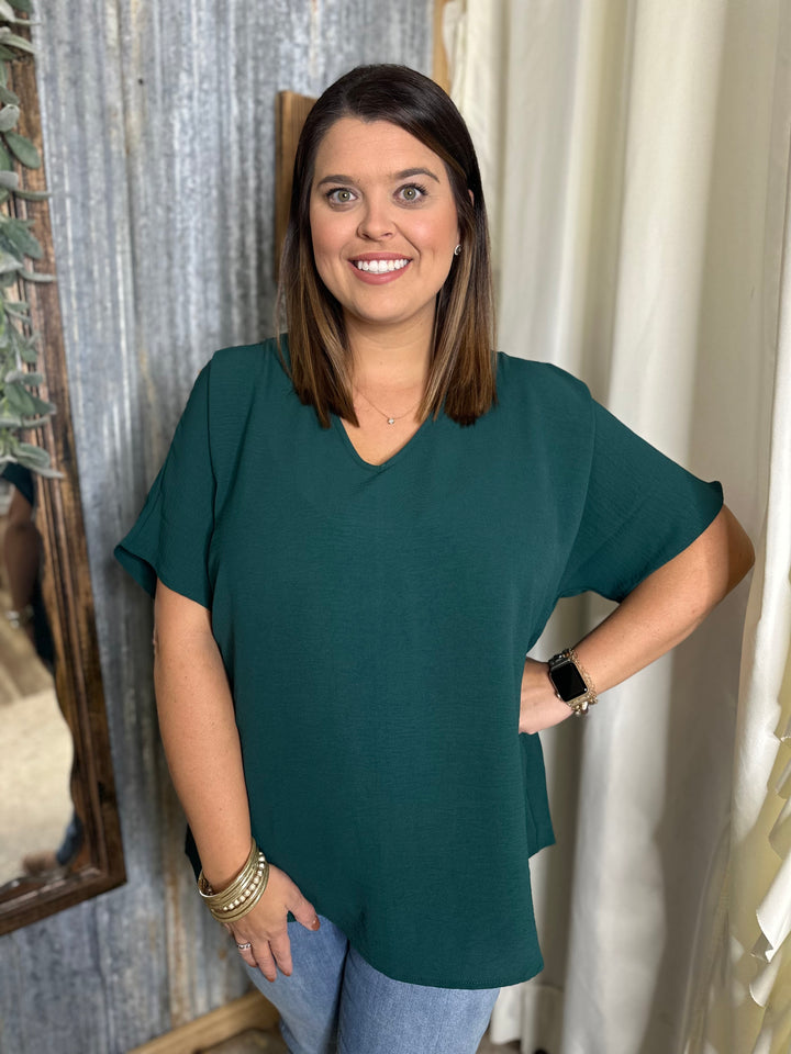 Reach for you top- Curvy Green