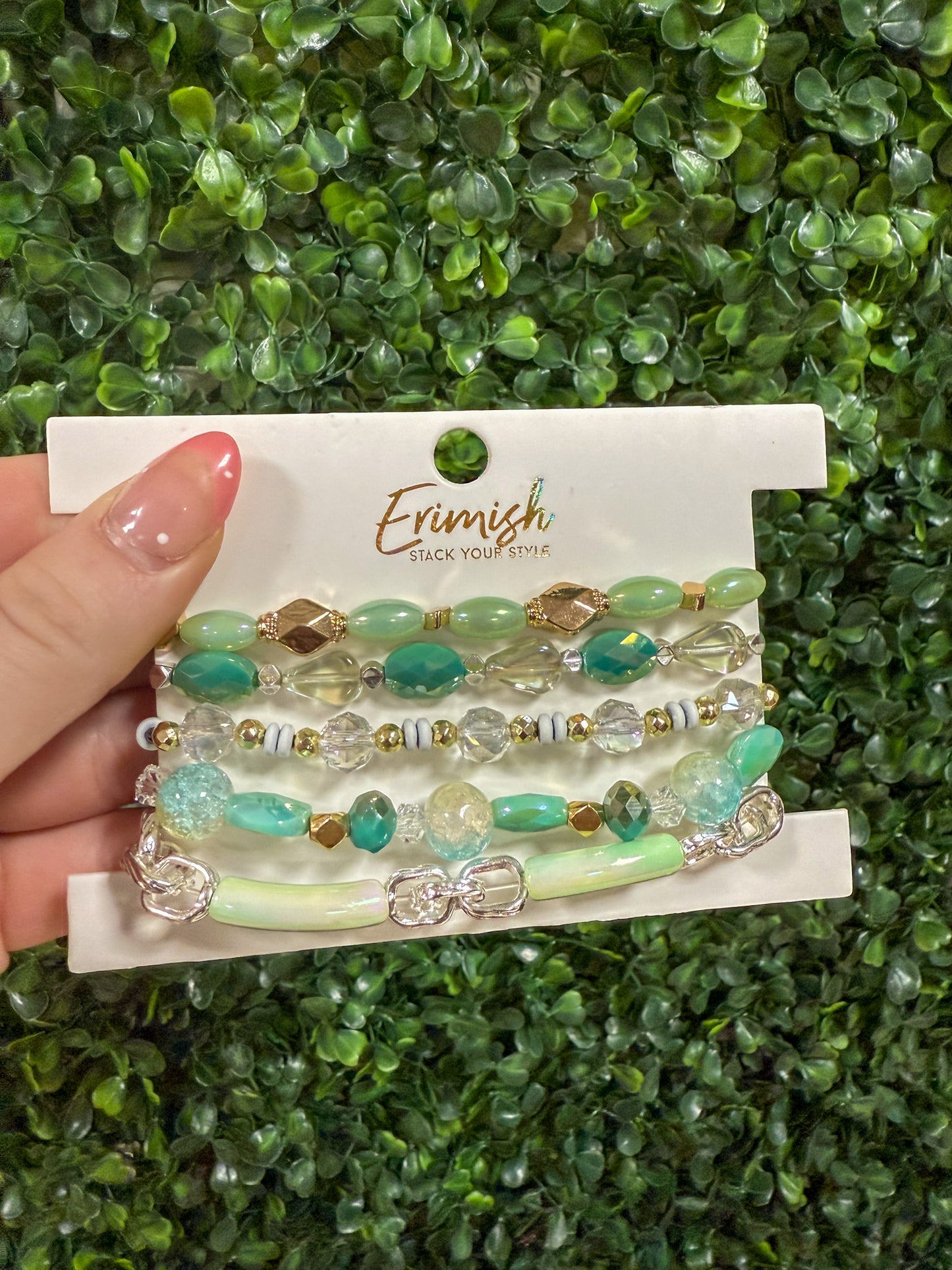 Erimish Stack Bracelets| Mint