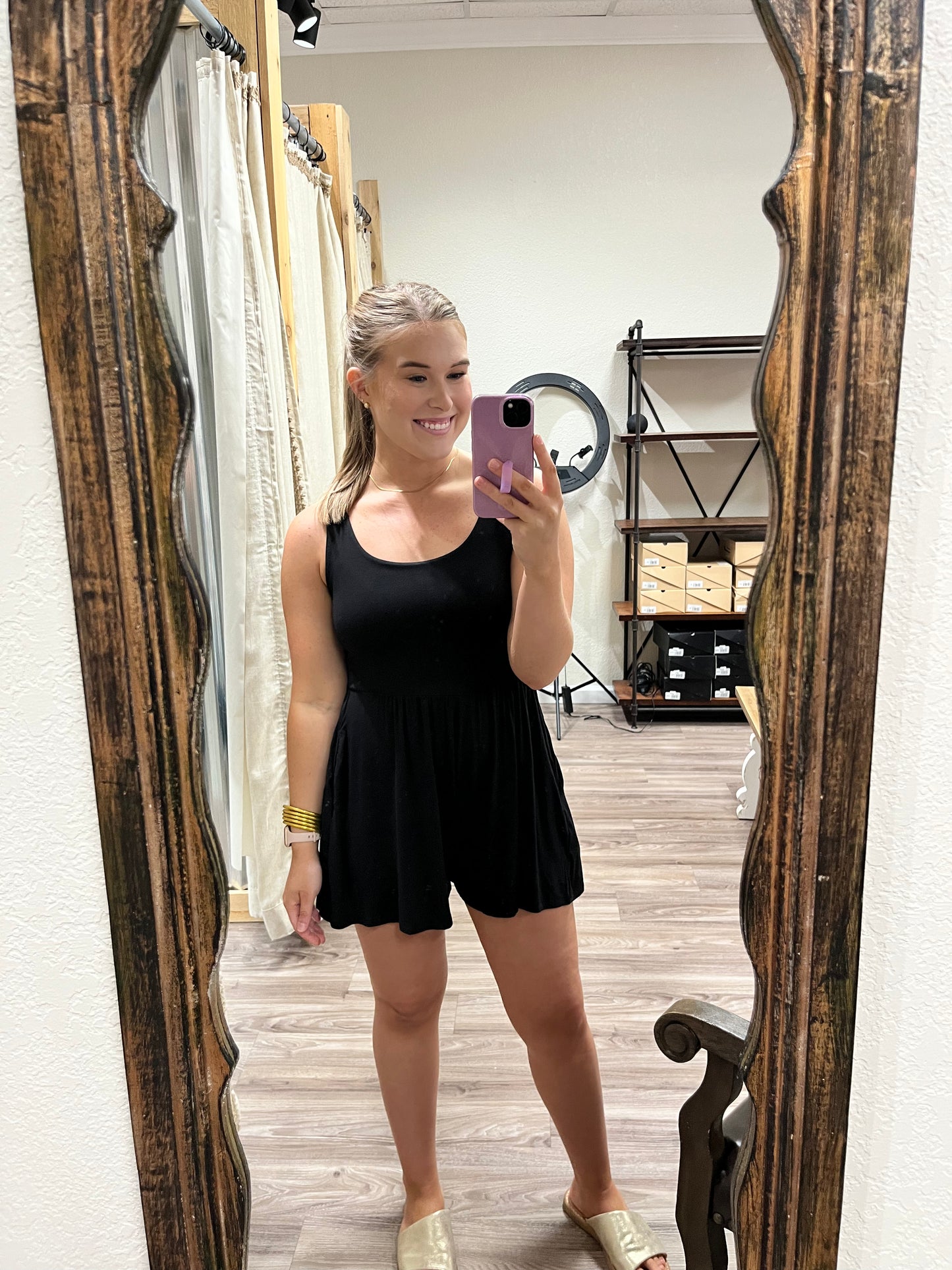 On the Move Romper|Black