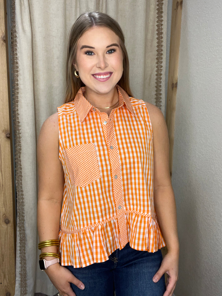 Golden Hour Gingham Top