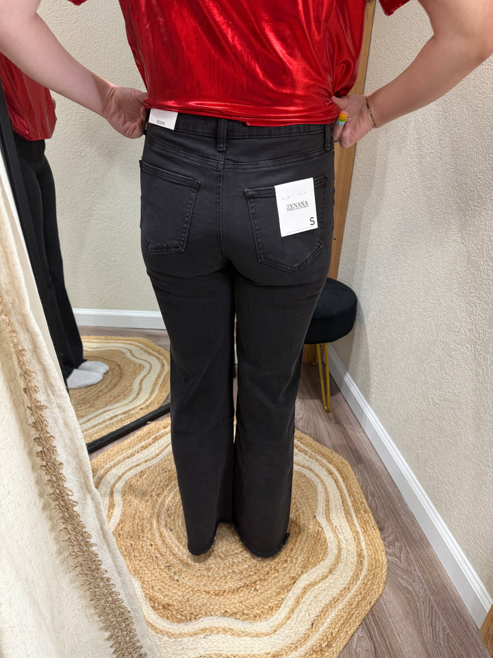 Black| Layla Acid Washed Jeans