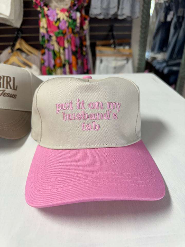Put it on My Husband Tab Hat| Pink