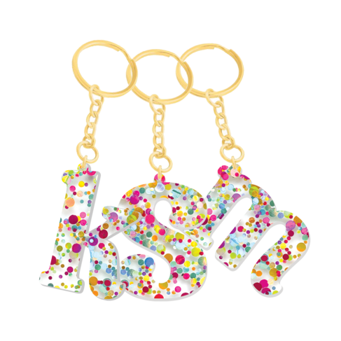 Single Initial Key Chain