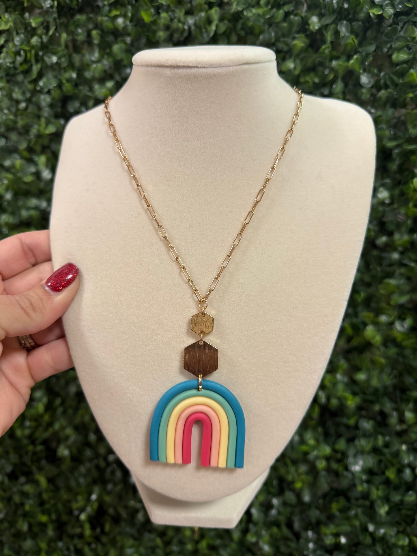 Clay Rainbow Necklace