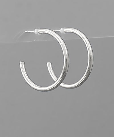 Silver Hoops