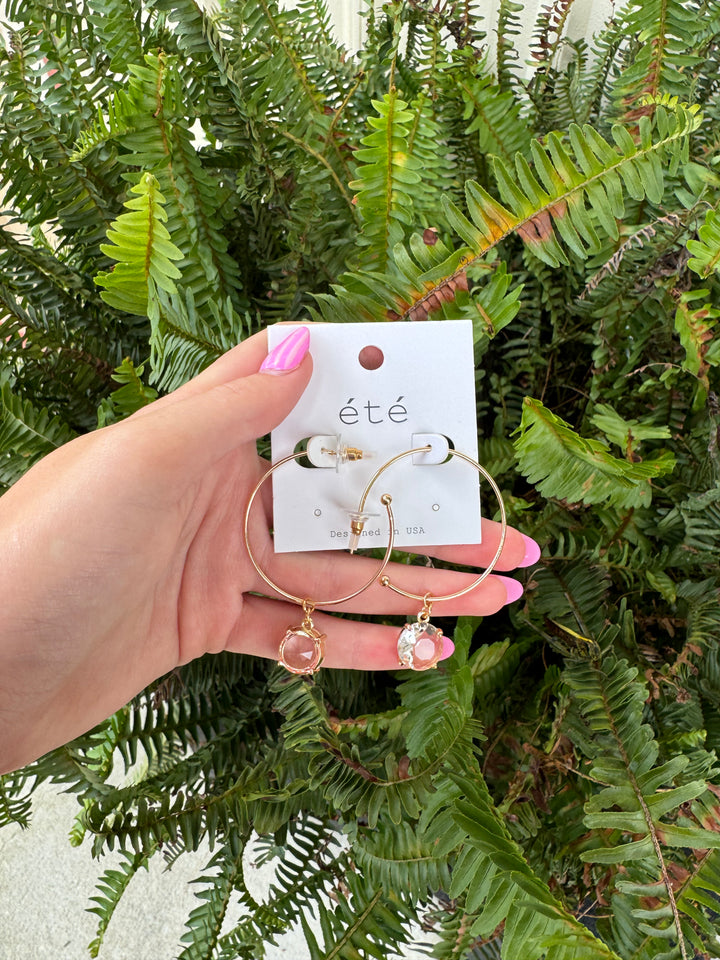 Mila Hoops with Stone