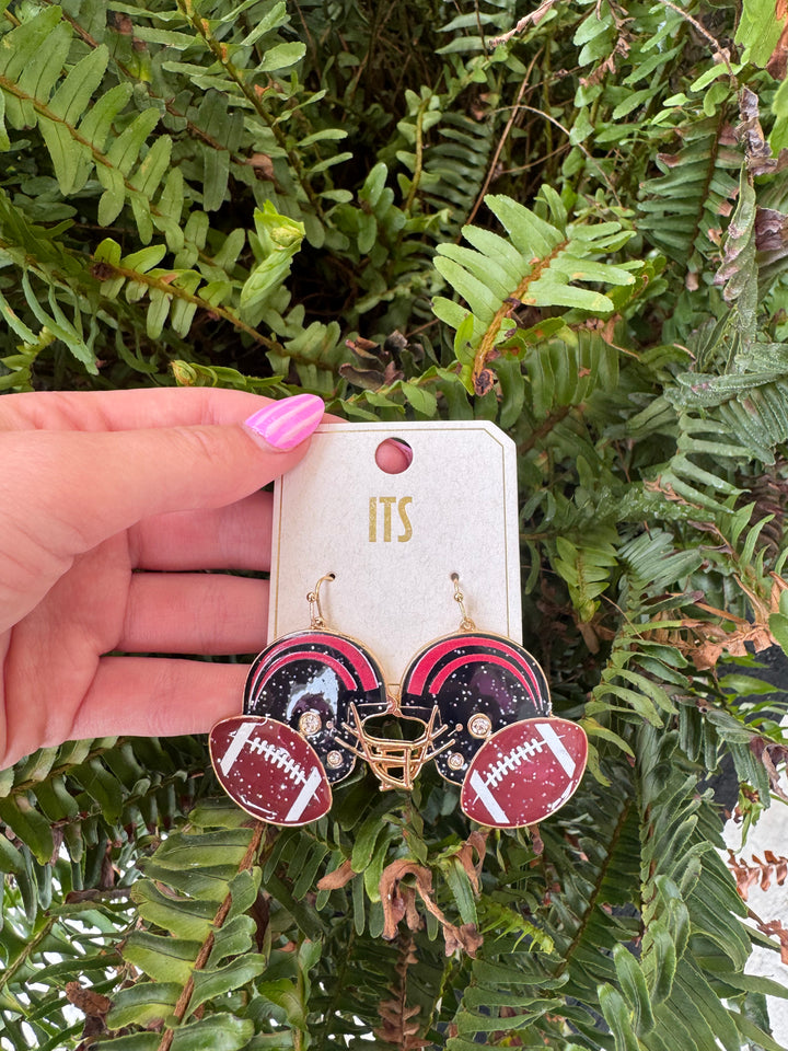 Hunker Down Helmet Earrings