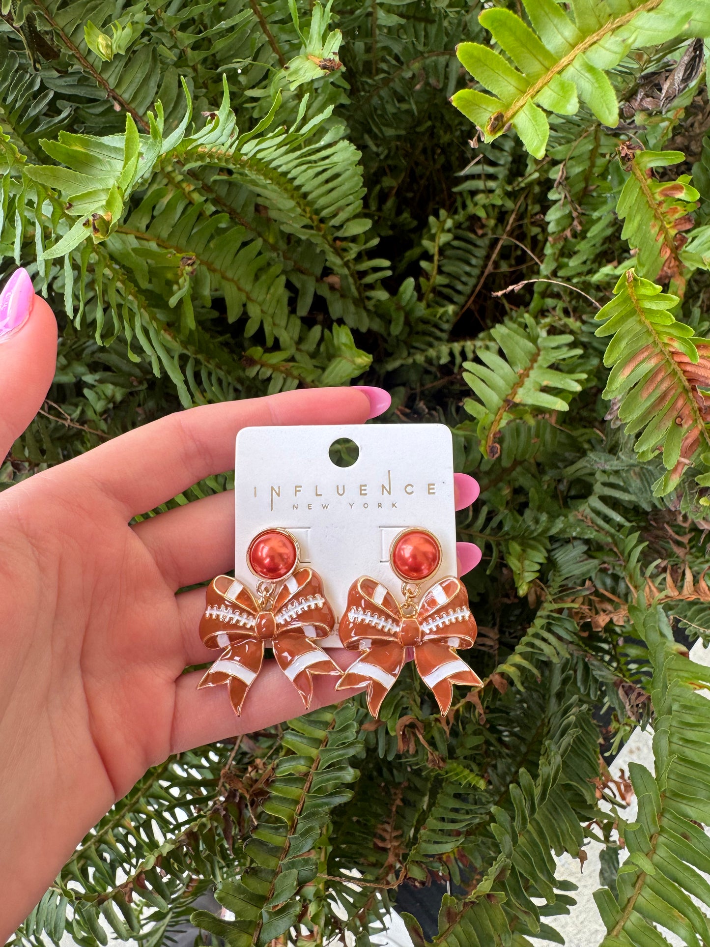 Bows and Footballs Earrings