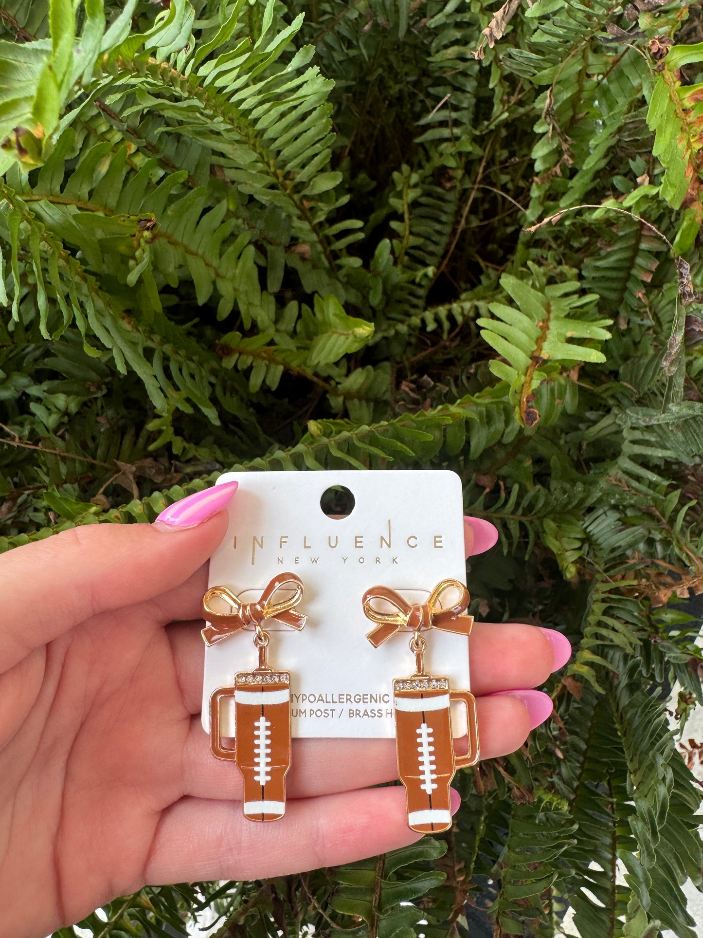 Football Tumbler Earrings